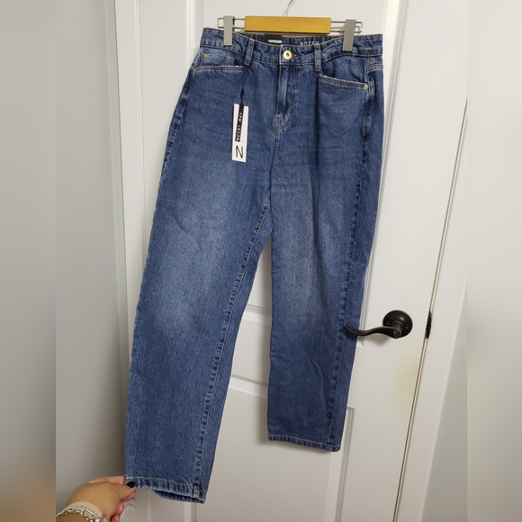 NOISY MAY Blue Straight Leg Mia Denim Jeans - Picture 2 of 9